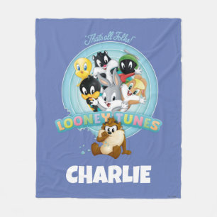 Baby LOONEY TUNES™ Logo   That's All Folks Fleece Blanket