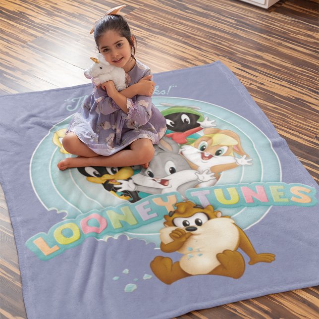 Baby LOONEY TUNES™ Logo | That's All Folks Fleece Blanket (Creator Uploaded)
