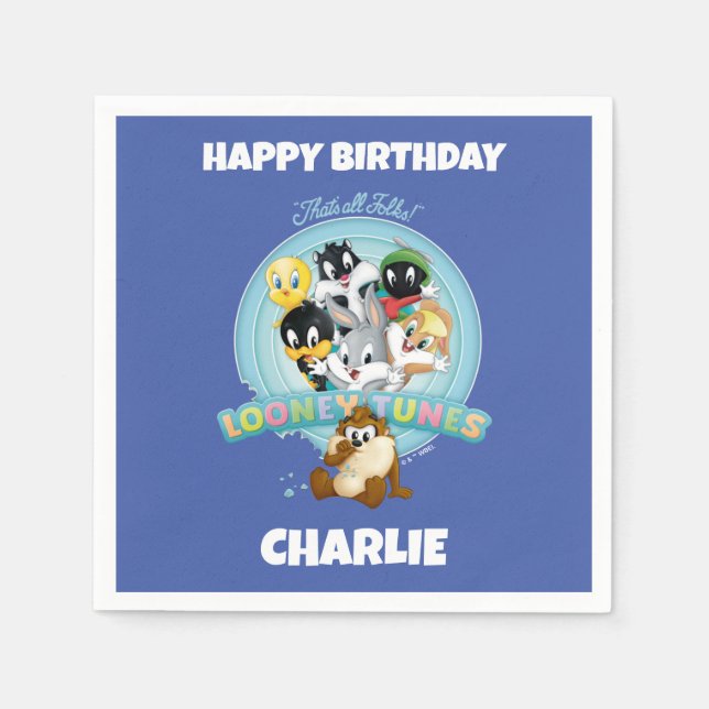 Baby LOONEY TUNES™ Logo | That's All Folks Napkin (Front)