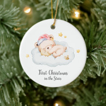 Baby Loss First Christmas Bear Memorial Ornament
