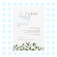 Baby Love Botanical Icy Blue Baby Boy Shower