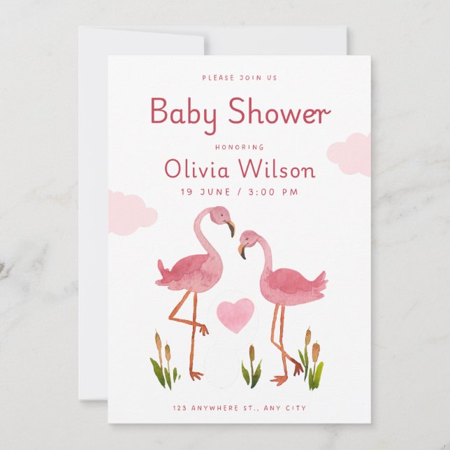 Baby Love Celebration Vibes Invitation (Back)