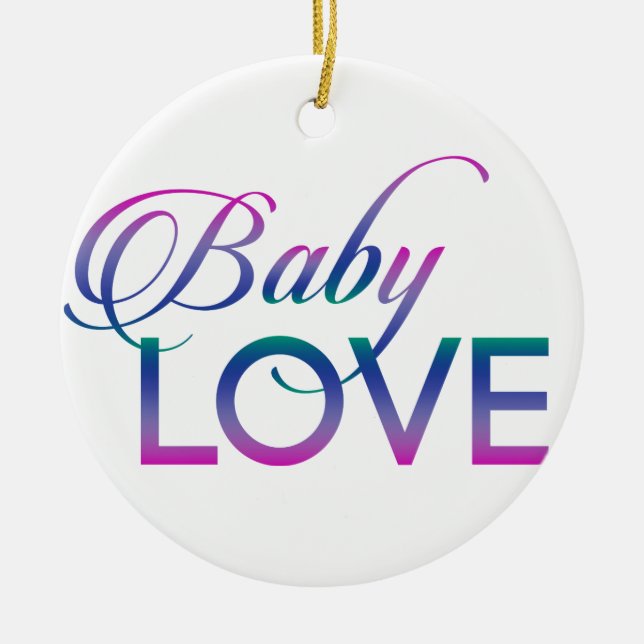 Baby Love Ceramic Tree Decoration (Front)