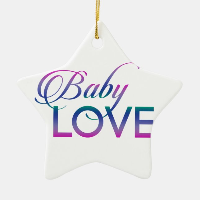 Baby Love Ceramic Tree Decoration (Front)