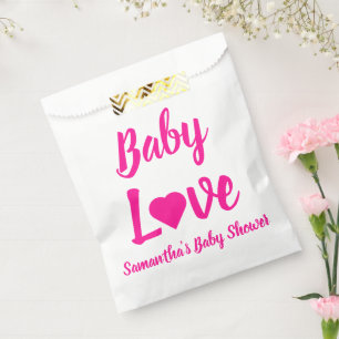 Baby Love Heart Baby Shower Favour Bags