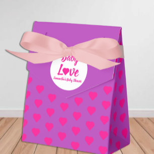 Baby Love Heart Baby Shower Favour Box
