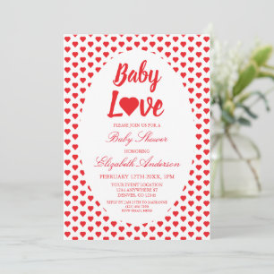 Baby Love Heart Baby Shower Invitation