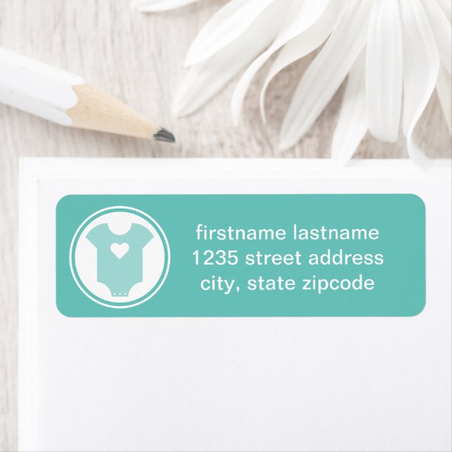 Baby Love Teal Family Return Address (Insitu)