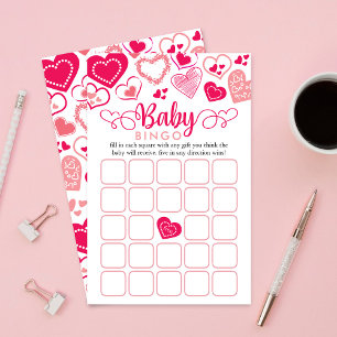 "Baby Love" Valentine's Day Baby Shower Bingo Game