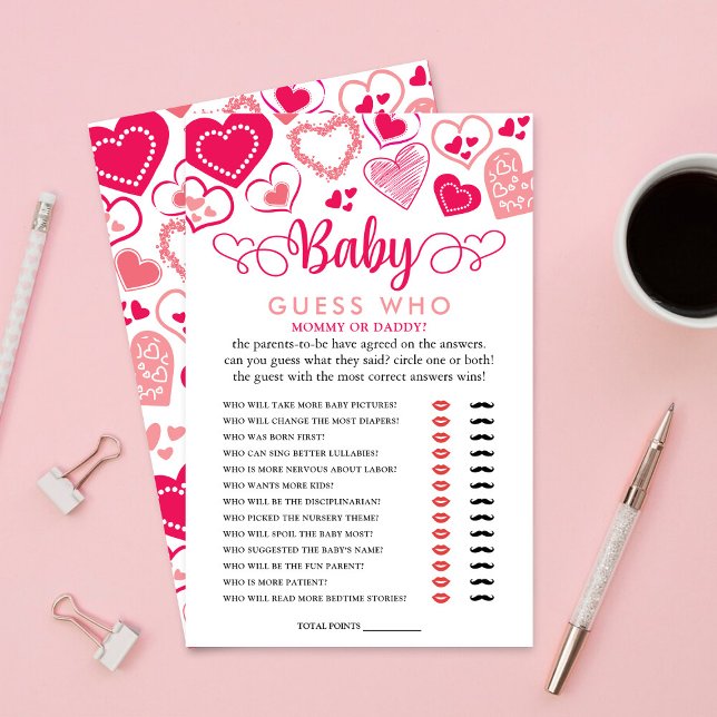 "Baby Love" Valentine's Day Baby Shower Guess Who (Creator Uploaded)