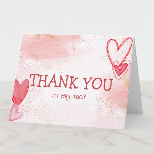 Baby Love Valentine's Theme Thank You Card