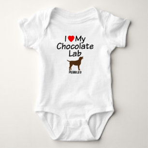 Baby Loves Chocolate Lab Dog Bodysuit