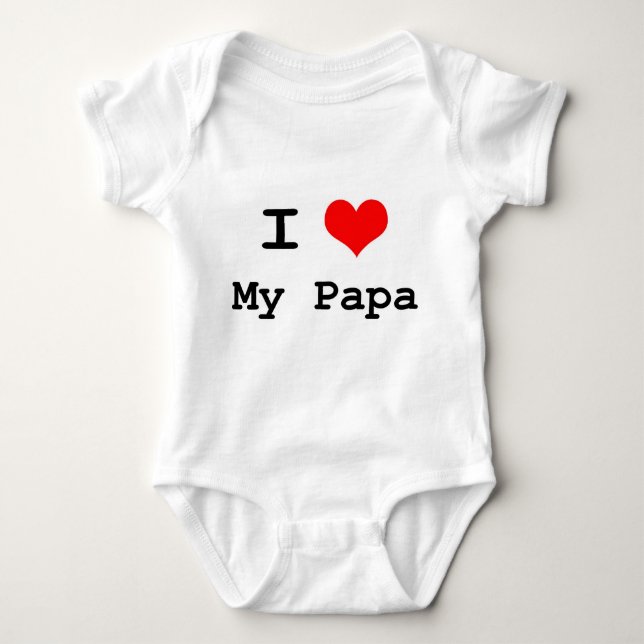 Baby loves Papa! Bodysuit (Front)