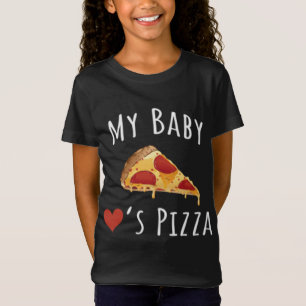 Baby Loves Pizza Pregnant Mum Pizza Belly Pregnanc T-Shirt
