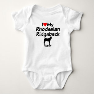 Baby Loves Rhodesian Ridgeback Dog Bodysuit