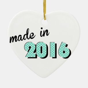 Baby Made In 2016 Ceramic Tree Decoration