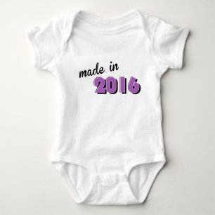 Baby Made In 2016 Purple Bodysuit