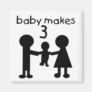 Baby Makes 3 Magnet
