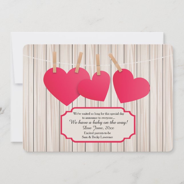 Baby Makes Three Pregnancy Announcement (Front)