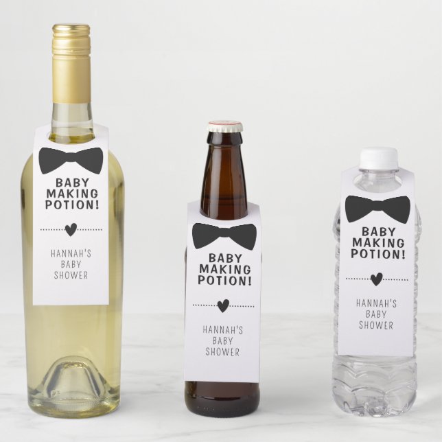 Baby Making Potion Bottle Hanger Tags (In Situ)