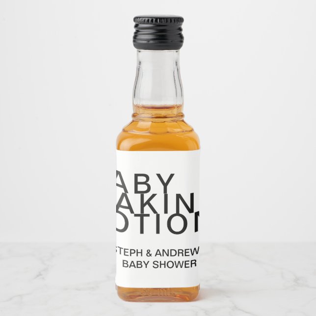 Baby Making Potion Couple's Baby Shower Liquor Bottle Label (Front)