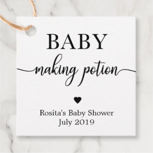 Baby Making Potion Shower Favour Tag Beer Alcohol