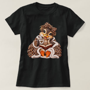 baby mallard duck Cosy Duck Autumn Coffee Reading  T-Shirt