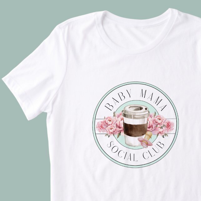 Baby Mama Social Club Aqua and Pink  Tri-Blend Shirt (Creator Uploaded)