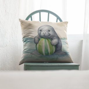 Baby Manatee Gender Neutral Cushion