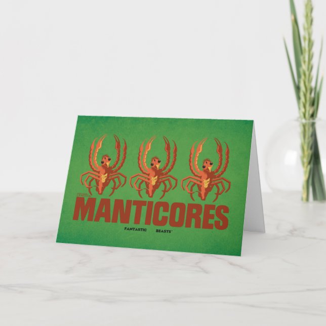 Baby Manticores Vintage Graphic Card (Front)
