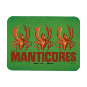 Baby Manticores Vintage Graphic Magnet