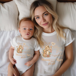 Baby Matching Lion Our First Mother's day Together Baby Bodysuit