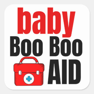 Baby medical kit square sticker