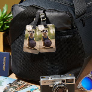 Baby Meerkat Basketball Player,  Luggage Tag