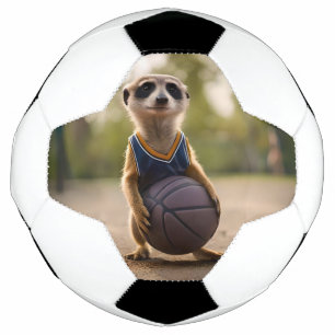 Baby Meerkat Basketball Player,  Soccer Ball