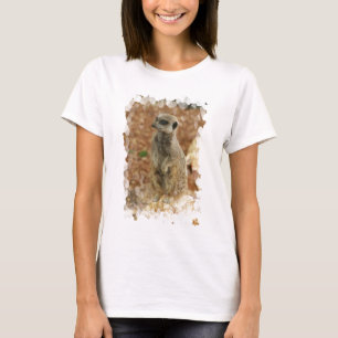 Baby Meerkat Ladies Fitted T-Shirt