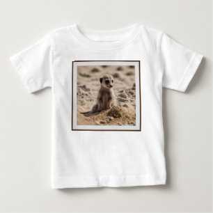 Baby Meerkat Playing In Sand,  T-Shirt