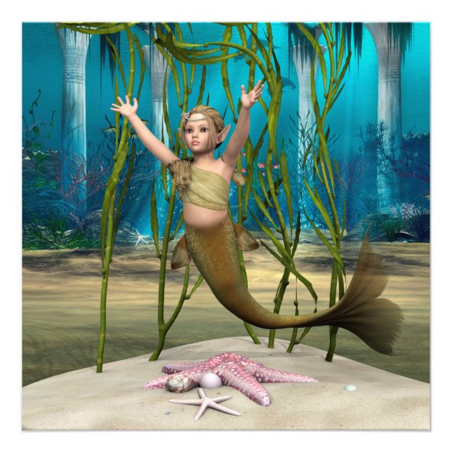 Baby Mermaid Photo Print (Front)