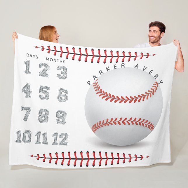Baby Milestone Blanket Baseball (In Situ)
