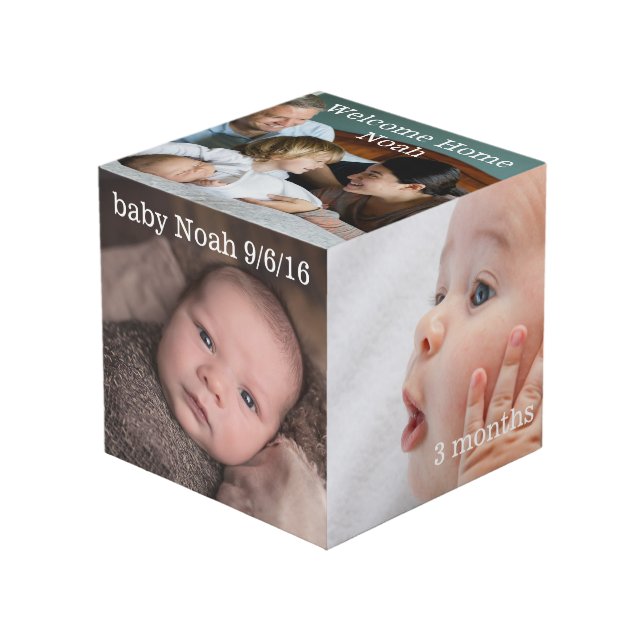 Baby Milestones Photo Cube (Front Angled)
