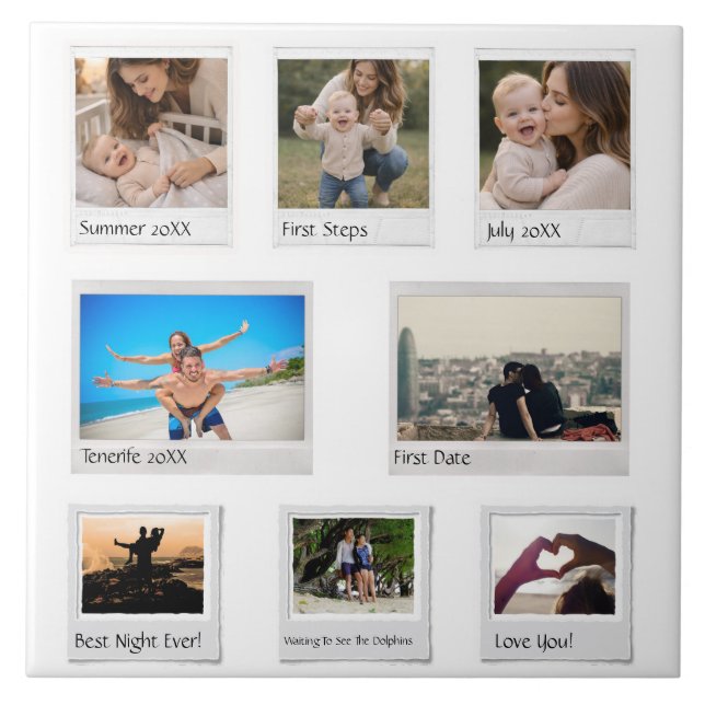 Baby Milestones, Vacation & Love Moments Tile (Front)