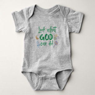Baby Miracle: Look what God can do Quote Baby Bodysuit