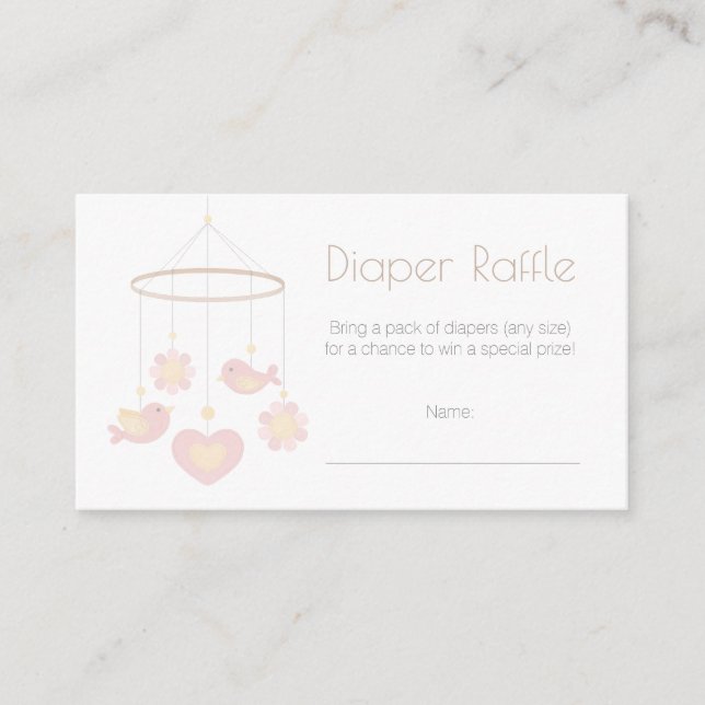 Baby Mobile Diaper Raffle Enclosure Card (Front)