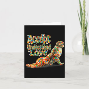 Baby monkey autism awareness accept understand card