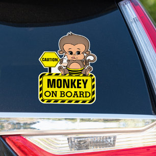 Baby Monkey Baby On Board Car Sticker