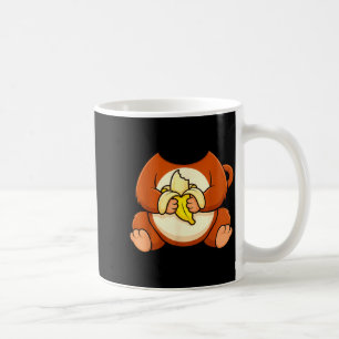 Baby Monkey Brown Monkey Banana Funny Monkey Coffee Mug