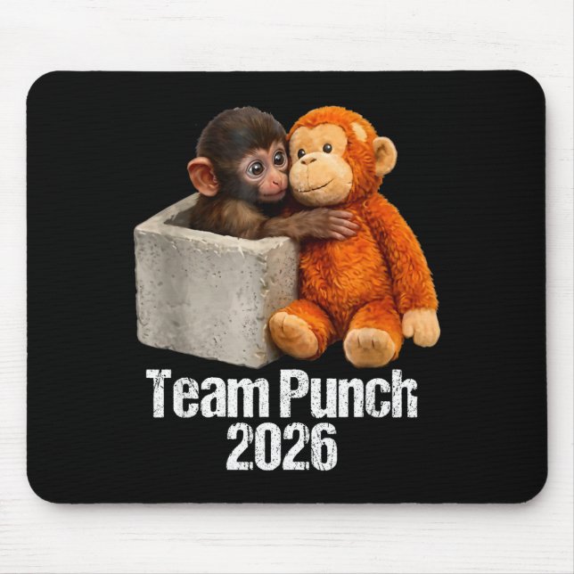 Baby monkey cute monkey team punch 2026 zoo  mouse pad (Front)