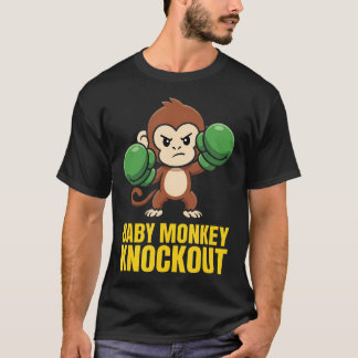 Baby Monkey Knockout Funny Kawaii Boxing T-Shirt