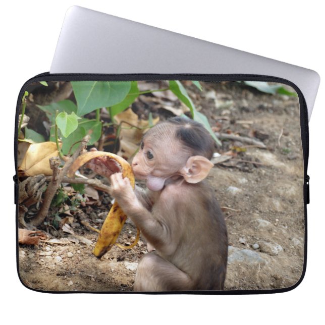 Baby Monkey Laptop Sleeve (Front)