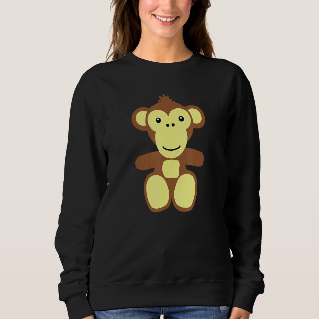 Baby Monkey Monkey With A Grin   Jungle Rainforest Sweatshirt (Front)